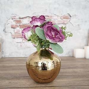 Vase à fleurs martelé en métal pour la maison hôtel et restaurant couleur cuivre fleur de table en métal vase décoratif accessoires de décoration pour la maison - Product Image 3