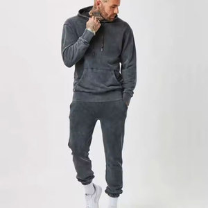 เสื้อวอร์มผ้าฝ้ายสำหรับทั้งชายและหญิงระบายอากาศได้ดีพิมพ์ลายสีพื้นแขนยาวแบบมีกระเป๋าจิงโจ้100% - Product Image 1