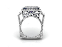 Anillo de compromiso de montaje semi de Plata de Ley 925 con forma de cojín con piedra natural para bodas y fiestas suministro directo de fábrica a granel