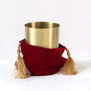 ภาชนะใส่เทียนทำด้วยมือหรูหราโหลโลหะทองเหลืองเปล่าติดโลโก้ได้ตามต้องการสำหรับทำเทียนแกะสลักฝาแบบเทคนิค - Product Image 1