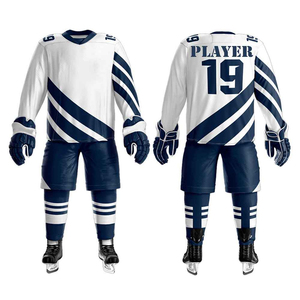 Uniforme de hockey sur glace à manches longues et coupe ajustée Équipement d'entraînement léger avec impression personnalisée du nom de l'équipe - Product Image 1