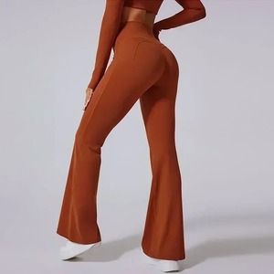 Best Selling XL High Waist Running Trousers for Women Customized Solid Plus Size Ladies' Pants Elastic Waist ODM/OEM Supply - Product Image 1