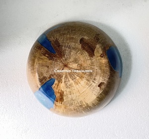 Nouveau design de bol en bois naturel et résine pour la cuisine bol à dîner de table prix de gros bol en résine bois de haute qualité forme ronde - Product Image 6