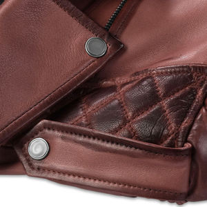 แจ็กเก็ตหนังสำหรับผู้ชายเสื้อแจ็กเก็ตหนังแบบลำลองสำหรับฤดูหนาวออกแบบแบรนด์ได้ตามต้องการ - Product Image 5