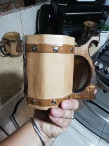 MARKET Tasse en bois Qualité supérieure Design moderne Parfait pour le thé Café Vin et bière de Falak World Export - Product Image 3