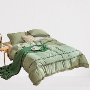 Literie décorative de ferme indienne en coton naturel fait à la main housse de couette trois pièces avec deux taies d'oreiller meilleur matériel - Product Image 1