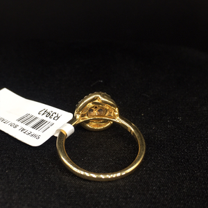 Bagues fines en or 14K Diamant taille ronde de style classique avec halo de grappe fantaisie Élégance durable - Product Image 3