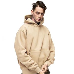 Sweats à capuche surdimensionnés épais en coton de haute qualité sans ficelle, logo personnalisé, grande taille, sweats à capuche pour hommes pour hommes - Product Image 4