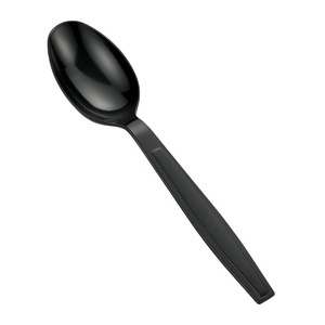 Biocean 7 "Negro Peso Pesado Cuchara De Té De Plástico-1000/Caja - Product Image 6