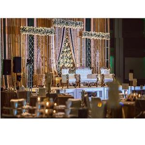 Gran boda, recepción, escenario, paredes de vela asiática, decoración de escenario, hermoso, recepción de boda - Product Image 1