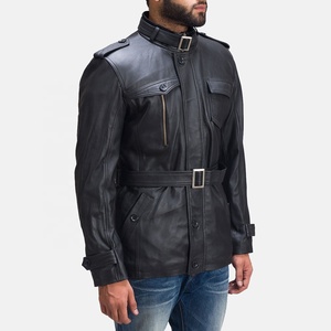 Abrigo de invierno impermeable para hombre, piel de cordero de alta calidad, cinturón ajustable de cuero genuino, gabardina de oveja transpirable de talla grande - Product Image 3