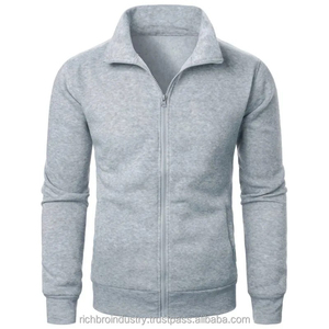 Sweat-shirts à capuche pour hommes 350GSM avec fermeture éclair, logo personnalisé de haute qualité, sweat-shirts vierges pour hommes, 100% coton molletonné, prix de gros pour hommes - Product Image 1