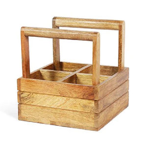 Soporte multifuncional para utensilios de almacenamiento de madera directo de fábrica, el Mejor Organizador de cocina fabricado en India - Product Image 1