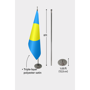 Palau Official Indoor Hand <b>Flag</b> 3x5ft Satin Aluminum or Fiberglass <b>Pole</b> Digital Printing Multiple Materials - Product Image 6