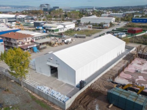 Carpa industrial de estructura de acero de 23x57M diseñada para carga de nieve de 75kg y velocidad del viento de 100 km/h - Product Image 6