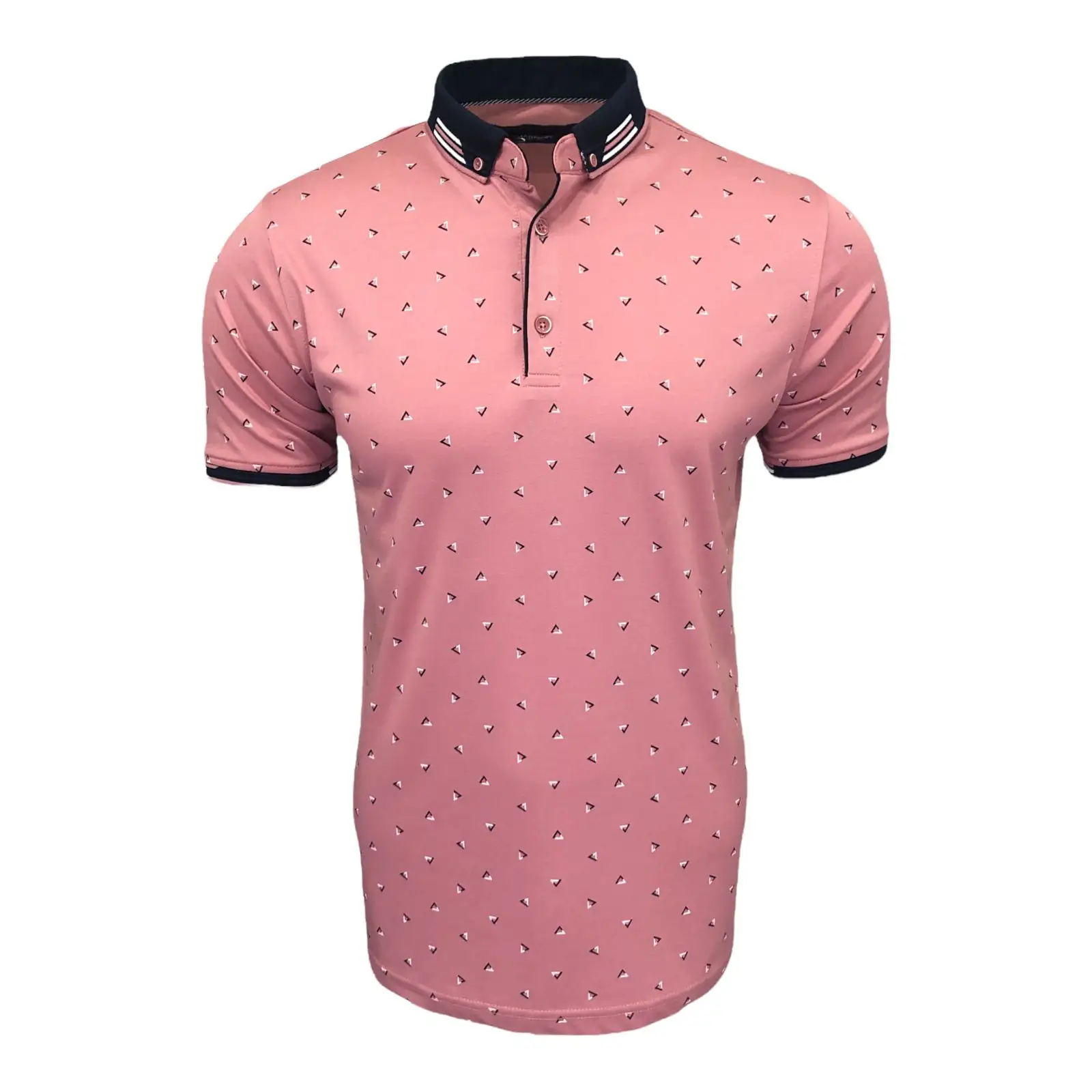 2022 Season Wholesale Mens T-shirt Mercerized Fabric %70 Cotton High Quality New Season Pink Polo Shirt