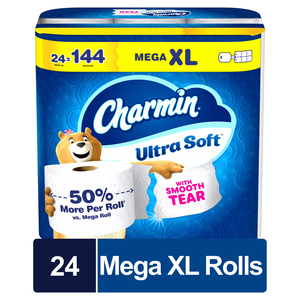 Charmin Toilet <b>Paper</b> Ultra Soft, 24 Mega XL <b>Rolls</b> - Product Image 4