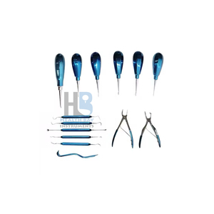 Juego de Instrumentos dentales veterinarios azul profundo de 14 piezas, base de instrumentos quirúrgicos para clínicas de mascotas, incluye caja de almacenamiento - Product Image 5