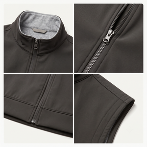 Chaleco Aislante Deportivo para Senderismo al Aire Libre, Chaleco Softshell con Cierre Completo para Hombre, Forro Polar, Cuello Alto, Ropa Exterior Corporativa Personalizada - Product Image 4