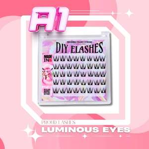 Grappes de cils individuelles en gros Extensions de cils Kit d'extension de cils bricolage Segment prédécoupé Cluster cils coréen PBT 14mm - Product Image 4