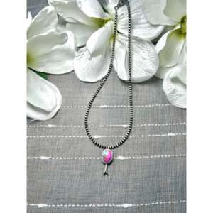 George Rios Dahlia & Sterling Silver Bezel-Set Cotton <b>Candy</b> <b>Necklace</b> - Product Image 1