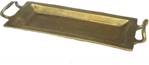 Luxury Rectangular Metal Serving <b>Tray</b> Unique Design for Home Kitchen Tabletop Excellent Food Serving Best Finish - Product Image 2