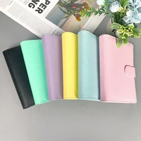 Organiseur de budget en cuir PU A5 A6 de haute qualité, classeur à 6 anneaux rechargeable avec fermeture magnétique