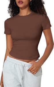 T-shirt pour femmes grande taille Premium Plus, tricot lisse, toucher plume, coupe ajustée, respirant, écologique, confort quotidien estival, couche douce et fraîche - Product Image 3