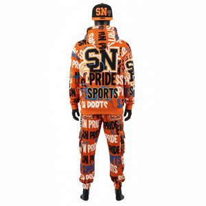 Ensemble de survêtement décontracté unisexe à séchage rapide, tailles adultes, léger, respirant, 100% coton, fabricant OEM, logo personnalisé - Product Image 3