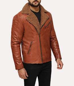 <b>Factory</b>-Made Men's Cow Skin Leather Jacket Comfortable Size with Custom Label Hot Sale for Winter Cheap Price - Product Image 3