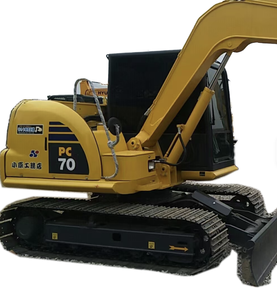 Excavadora de orugas usada Komatsu PC70 de 7 toneladas al por mayor, excavadora mini usada, máquina excavadora de orugas PC70 - Product Image 1