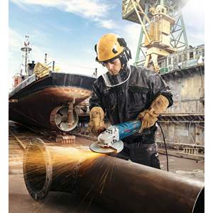 Meuleuse d'angle professionnelle filaire 2800W avec contrôle anti-recul, frein à pédale et déclencheur, compatible avec dispositif d'aspiration pour polissage 220V - Product Image 2