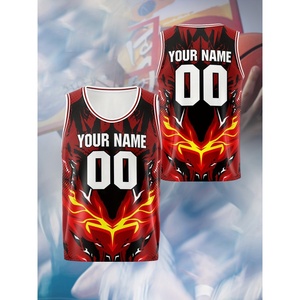 <b>Men's</b> Customized Name Pattern Tank Tops 3D Printed Colorful Stripes Summer Loose Sports Street Neck <b>Vest</b> Casual <b>Basketball</b> Wear - Product Image 3