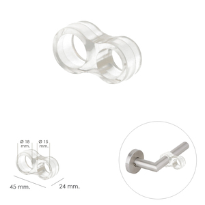 Fermaporta Traslucido per Maniglia (Confezione Blister da 4 Unità) - Product Image 3