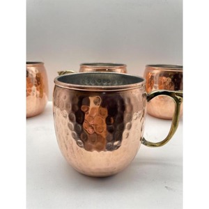 Juego de tazas de mula de cobre hechas a mano para cocina, bar, cóctel, servir bebidas en estilo rústico vintage - Product Image 3