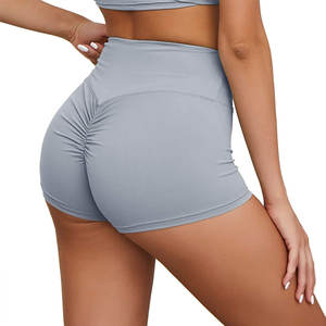 Spandex y material de poliéster hecho mujeres botín corto Venta caliente entrenamiento botín pantalones cortos para mujeres en color sólido - Product Image 3
