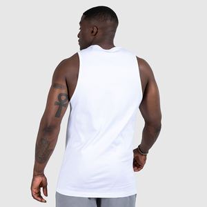 Camiseta sin Mangas Deportiva para Hombre, 100% Algodón, Transpirable, con Logotipo Frontal, Cuello Redondo, para Gimnasio y Atletismo - Product Image 3