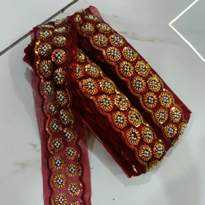 Encaje bordado con cuentas para vestidos y ropa de fiesta Tela de encaje con cuentas de tul suave para vestidos de bricolaje Encaje con cuentas pesadas - Product Image 1