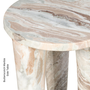 Table de chevet en marbre naturel, table d'appoint ronde, table basse, table d'appoint moderne, base sculpturale, mobilier de luxe, décoration d'hôtel et de maison - Product Image 2