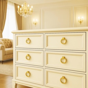 Luxury Zinc Alloy Ring <strong>Pull</strong> <strong>Handle</strong> for Bedroom Furniture-Cabinet <strong>Drawer</strong> Wardrobe Dresser <strong>Knob</strong> for Kitchen Bathroom Living Room - Product Image 6