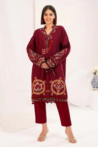 Robes de soirée longues d'hiver pour femmes, style jacquard, musulmanes, à une épaule, coupe trapèze, ornées de perles, pour fiançailles, respirantes et naturelles - Product Image 6