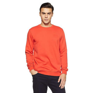 Oem Service sudadera último diseño Color sólido hombres sudadera hombres manga larga cuello redondo hombres básicos algodón mezclado sudadera - Product Image 1