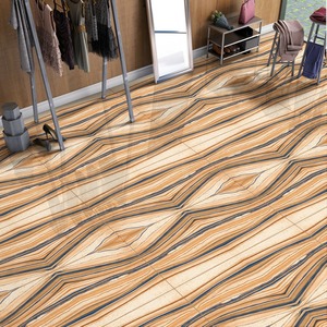 Vistaar-Carreaux de sol en porcelaine brun clair 600x1200mm, émaillés et polis, aspect marbre, épaisseur 20mm, pour salle de bains, centre commercial, design moderne - Product Image 2