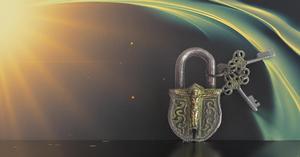 Serrure de porte à cadenas à clé en laiton de haute qualité avec relief crucifix représentant Jésus-Christ sur un cadenas à clé de sécurité croisée - Product Image 2