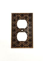 Plaque de couverture de prise murale en bois artisanal, style vintage |   Cache-prise décoratif en bois |   Décoration intérieure pour la maison et l'hôtel