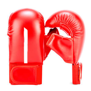 Gants de karaté et de boxe en cuir PU rouge personnalisés pour adultes Design unique Tissu souple pour l'entraînement - Product Image 1