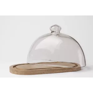 Elegant and Durable Wooden <b>Cake</b> <b>Dome</b> with Metal and <b>Glass</b> Base PC Cover for Weddings Parties Home Decor <b>Cake</b> Tools Display - Product Image 5