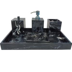 Juego y bandeja de baño de resina de lujo al por mayor, accesorios de baño, artículo de artesanía india, hueso de cuerno, alta calidad, nuevo diseño 2025 - Product Image 1