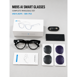 Lunettes intelligentes IA avec caméra 8MP, vidéo 1080P, batterie 290mAh, lampe torche LED, chargement magnétique et commande vocale tactile - Product Image 5