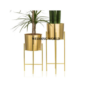 Jardinière en métal pour décoration intérieure, jardinière faite à la main d'excellente qualité, best-seller, vente en gros de support de jardinière en métal de créateur - Product Image 5